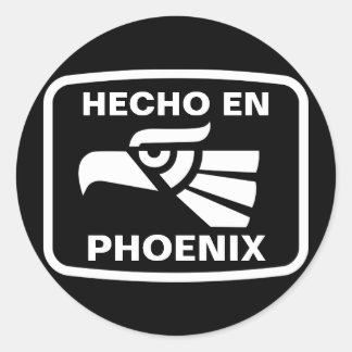 Hecho en Phoenix personalizado op maat gepersonali Ronde Sticker