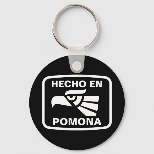 Hecho en Pomona personalizado aangepast op maat Sleutelhanger (Voorkant)