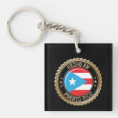 Hecho en Puerto Rico Gold Seal Sleutelhanger (Voorkant)