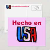 Hecho en USA Briefkaart (Voorkant / Achterkant)