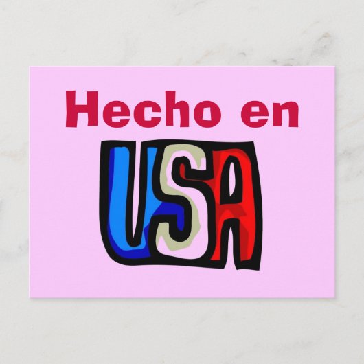 Hecho en USA Briefkaart (Voorkant)