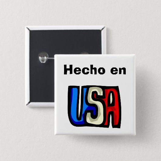 Hecho en USA Button (Voorkant /achterkant)