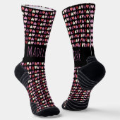 Hecht Eenvoudig met hand getekend Valentijnsdag Pa Sokken (Gebogen)