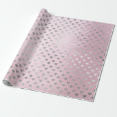 Hecht Zilver Glam Roze Roze Stapel Klein Cadeaupapier (Uitgerold)