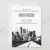 Hechterlijke partij Uitnodiging zwarte stad (Voorkant)