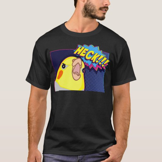 Heck Cockatiel, Birb memes, Funny angry Parrot lov T-shirt (Voorkant)
