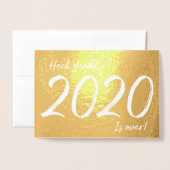 Heck Ja. 2020 is voorbij! Nieuwjaar van creditcard Folie Kaarten (Voorkant met envelop)