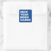 Heck Ja Biden Harris Custom Colors Blue Vierkante Sticker (Tas)