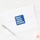 Heck Ja Biden Harris Custom Colors Blue Vierkante Sticker (Envelop)