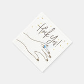 Heck Ja! Vrouwelijke hand- en verlovingsringfeestj Servet (Hoek)