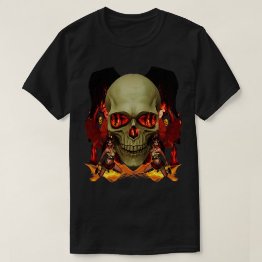 Hecka Sick Skelet van Hell y2k T-shirt (Design voorkant)