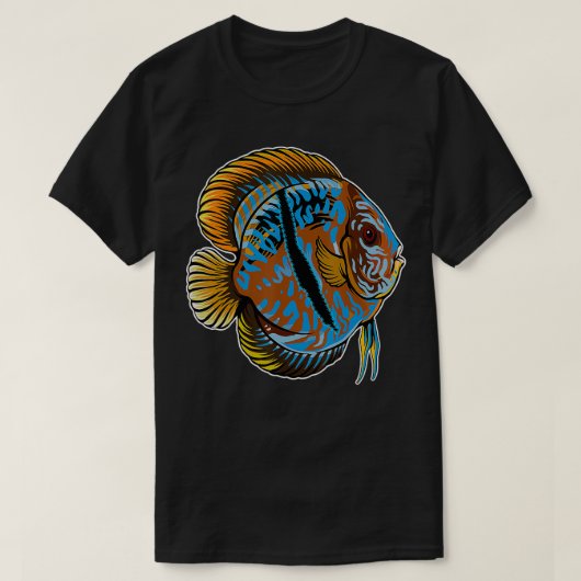 Heckel Discus Cichlid Aquarium Fish Keeping Aquari T-shirt (Design voorkant)