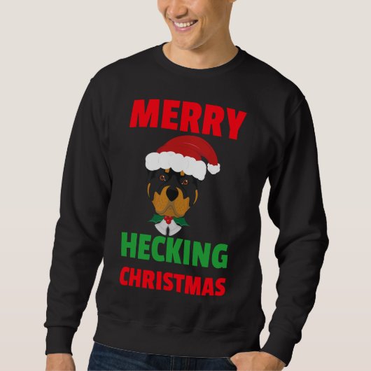 Hecking Bamboozled Rottweiler Kerstmis Trui (Voorkant)