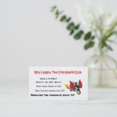 Heck's Angels Cards Visitekaartje (Staand voorkant)