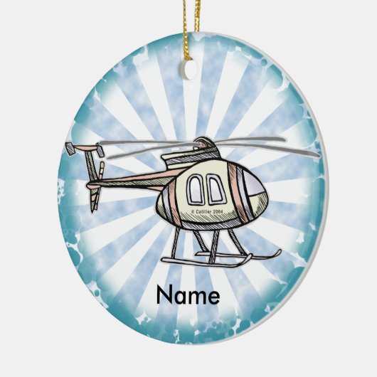 Hectic Helikopter Keramisch Ornament (Links)
