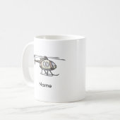 Hectische helikopter aangepaste naam mok (Voorkant links)