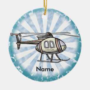 Hectische Helikopter Keramisch Ornament