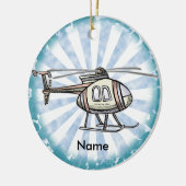 Hectische Helikopter  Keramisch Ornament (Links)
