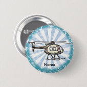 Hectische helikopter-speld ronde button 5,7 cm (Voorkant /achterkant)