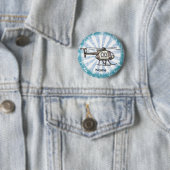 Hectische helikopter-speld ronde button 5,7 cm (In situ)