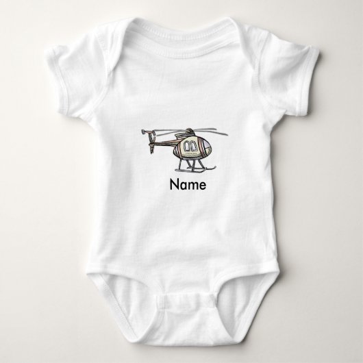 Hectische helikopterbaby romper (Voorkant)