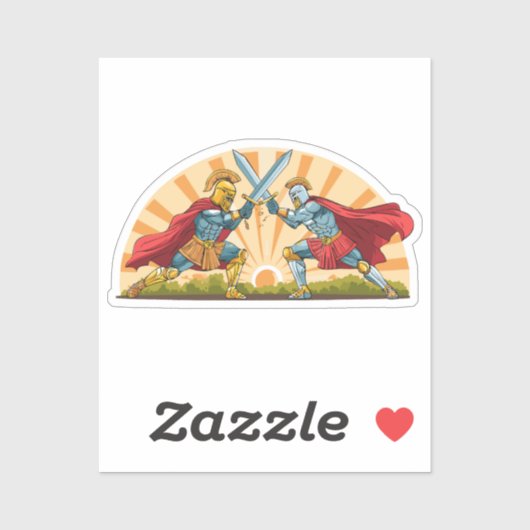 Hector en Achilles Sticker (Vel)