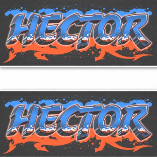 Hector Vorname Name Graffiti Aufkleber Sticker (Voorkant)