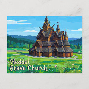 Heddal Staafkerk Noorwegen Briefkaart