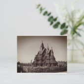 Heddal stave church briefkaart (Staand voorkant)