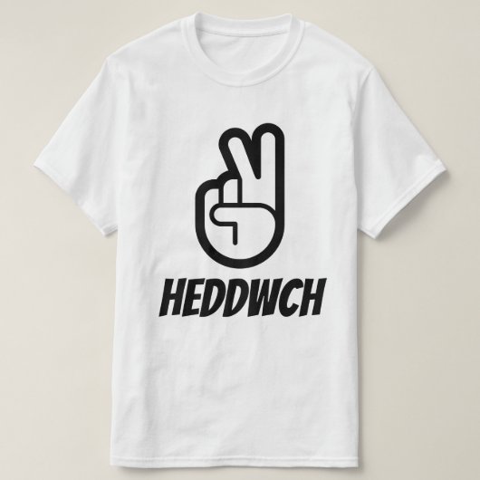 heddwch | vrede in Welsh T-shirt (Design voorkant)