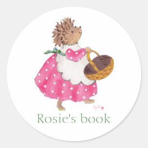 Heddy Hedgehog-boekenplaat Ronde Sticker