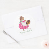 Heddy Hedgehog-boekenplaat Ronde Sticker (Envelop)
