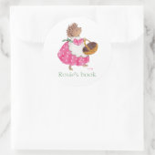 Heddy Hedgehog-boekenplaat Ronde Sticker (Tas)