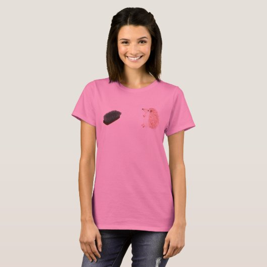 Hedegel Brush Joke Funny Cute Shirt (Voorkant volledig)