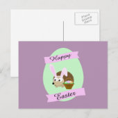 Hedegel Easter Bunny Feestdagenkaart (Voorkant / Achterkant)