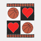 Heden en Basketball-spelers Cute Checker Pattern Fleece Deken (Voorkant)