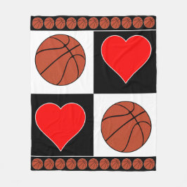Heden en Basketball-spelers Cute Checker Pattern Fleece Deken