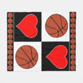 Heden en Basketball-spelers Cute Checker Pattern Fleece Deken (Voorkant (Horizontaal))