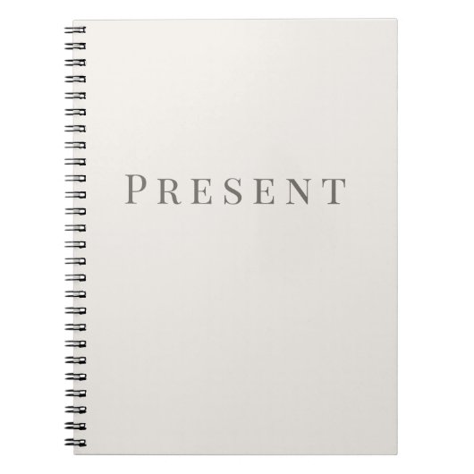 Heden – Minimalistisch typografie notitieboek (Voorkant)