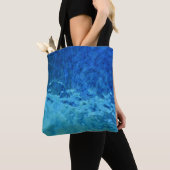 hedendaags abstract gekleurd glas tote bag (Dichtbij)