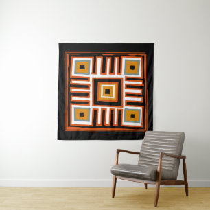 Hedendaags abstract geometrisch Afrikaans patroon Wandkleed