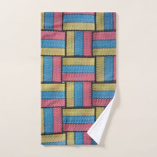 Hedendaags abstract in meerkleurig rieten weefsel1 bad handdoek (Handdoek)