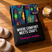 Hedendaags abstract in meerkleurige lantaarn 2 bad handdoek