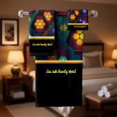 Hedendaags abstract in meerkleurige lantaarn bad handdoek