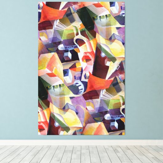 Hedendaags Abstract kubisme in Daidaismestijl Canvas Afdruk (Insitu (Houten vloer))