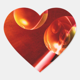 Hedendaags Abstract kunstwerk van Serdar Hizli Hart Sticker