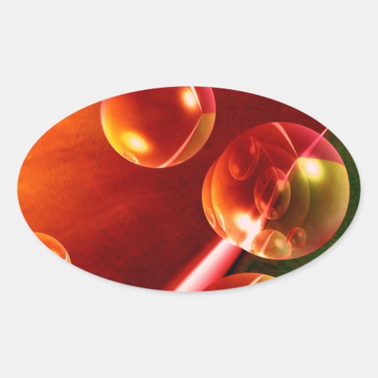 Hedendaags Abstract kunstwerk van Serdar Hizli Ovale Sticker (Voorkant)