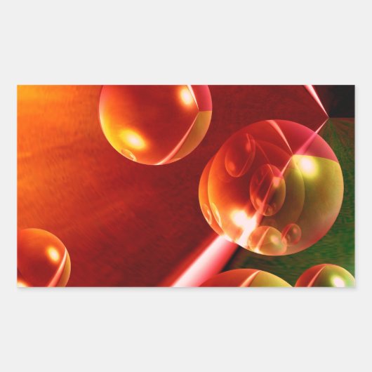 Hedendaags Abstract kunstwerk van Serdar Hizli Rechthoekige Sticker (Voorkant)