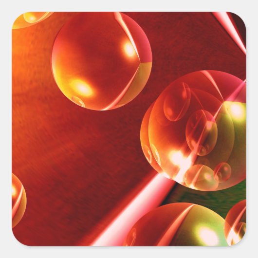 Hedendaags Abstract kunstwerk van Serdar Hizli Vierkante Sticker (Voorkant)