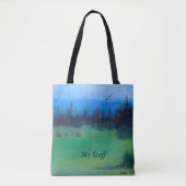 Hedendaags abstract landschapsontwerp kleurrijk tote bag (Voorkant)